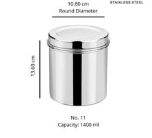 Load image into Gallery viewer, DEVIDAYAL BOMBAY Stainless Steel Airtight Deep Dabba set of 4 pieces