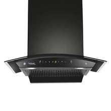 Load image into Gallery viewer, Hindware Smart Appliances Divina 60 cm, 1200 m³/hr* Stylish Filterless Auto-Clean Wall Mounted Chimney for Kitchen with Motion Sensors, Touch Control and LED Lamps (Black)