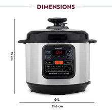 Load image into Gallery viewer, Borosil InstaCook 6L Electric Rice Cooker | Keep Warm Feature with Indicator Display, Anti Skid Rubber Feet | Cook & Boil Noodles, Rice, Upma, Idli | 2 Years Warranty