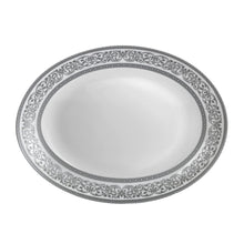 Load image into Gallery viewer, Cello Opalware Solitaire Series Argento Dinner Set, 27Pcs | Opal Glass Dinner Set for 6 | Crockery Set for Festive Ocassions, Parties | White Plate and Bowl Set