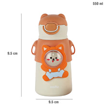 Load image into Gallery viewer, Cello Funz Hot & Cold Stainless Steel Kids Water Bottle, 550ml, Orange