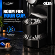 Load image into Gallery viewer, Glen Truepour Espresso Coffee Machine Compatible, 19 Bar Pressure, Temperature Control, Programmable Cup Volume, 800ML Water Tank, Adjustable Drip Tray & Used Capsule Container (SA-9054CECM)