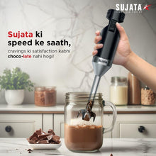 Load image into Gallery viewer, SUJATA BLENDCRAFT 180W Professional Hand Blender | 18000 RPM | Dual Speed Control | Stainless Steel | Black