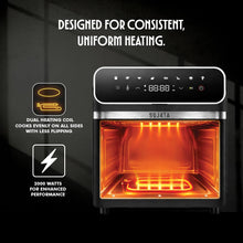 Load image into Gallery viewer, Sujata Fryomatic Plus Air Fryer 6.4L | 2000W| Up to 80% Less Oil Usage | Bake, Grill & Roast| 8 Preset Modes| Digital Display & Touch Control Panel |Glass Window | 2 Years Warranty