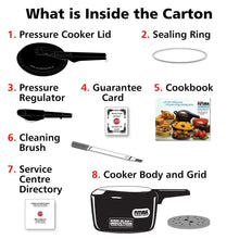 Load image into Gallery viewer, Hawkins Futura 3 Litre Pressure Cooker, Hard Anodised Inner Lid Pressure Cooker, Induction Cooker, Pan Cooker, Black (IFP30)