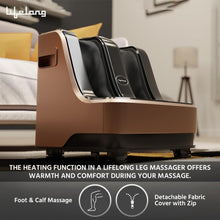 Load image into Gallery viewer, Lifelong LLM99 Foot, Calf and Leg Massager, (With Heat and Vibration), 80W, 4 Motors, Dark Brown