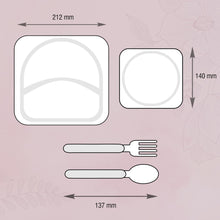 Load image into Gallery viewer, Cello Kids Meal Melamine Dinner Set with Crocodile Print | Safe and hygenic for Kids to use | Attractive and Long Lasting Designs | Break Resistant | Yellow, Set of 4