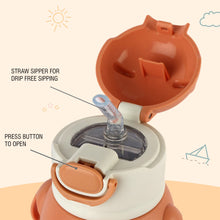 Load image into Gallery viewer, Cello Funz Hot & Cold Stainless Steel Kids Water Bottle, 550ml, Orange