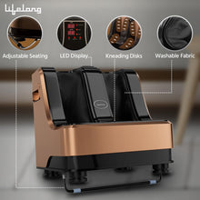 Load image into Gallery viewer, Lifelong LLM99 Foot, Calf and Leg Massager, (With Heat and Vibration), 80W, 4 Motors, Dark Brown