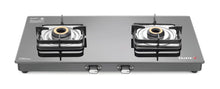Load image into Gallery viewer, Sujata Gas Stove | 9 Years Warranty | Stove 2 Burner, 2 Burner Gas Stove Glass Top, SABAF, ISI Certified, Hob, LPG & PNG Compatible, Brass Burner (Classic - Black)
