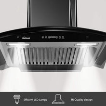 Load image into Gallery viewer, Sunflame Rapid 60 BK AC DX - 60 cm 1100 m3/hr, Auto Clean Chimney (2 Baffle Filters, Stainless Steel Construction, Matt Black Finish)