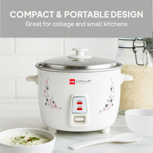Load image into Gallery viewer, Electric Rice Cooker Cello Iris rice cooker 1.5 Liter, 500 Watts | One-Switch Design, Removable Non-Stick Pot | Compact & Portable Design, Auto Cook & Keep Warm Function | Perfect For 4 to 5 Family Members