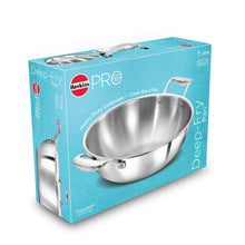Load image into Gallery viewer, Hawkins Pro 5.0 Litre Deep-Fry Pan, Triply Stainless Steel Kadhai with Stainless Steel Handles and Stainless Steel Lid, Silver (PSK50S)