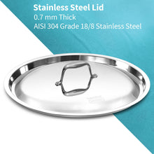 Load image into Gallery viewer, Hawkins Pro 8.0 Litre Deep-Fry Pan, Triply Stainless Steel Kadhai with Stainless Steel Handles and Stainless Steel Lid, Silver (PSK80S)