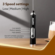 Load image into Gallery viewer, AGARO Royal Milk, 3‑Speed Electric for Coffee with Whisk and, Mixer, Stand‑up Design, for Cream (Whisk Milk), Rechargeable, Stainless Steel