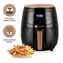 Load image into Gallery viewer, Cello Smart Digital Air Fryer 1400W, 4.5 Litre | Uses up to 90% less fat | Smart Touch Panel | Rapid Air Technology | Ideal for Fry, Grill, Roast & Bake | (Black)