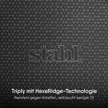 Load image into Gallery viewer, Stahl Artisan Hybrid Triply Non Stick Kadai with Lid, Stainless Steel Kadai for Cooking, Triply Kadhai Metal Spatula Friendly, Induction & Gas Stove Compatible, 2.4 L, 24 cm