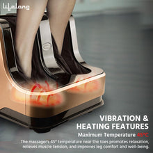 Load image into Gallery viewer, Lifelong LLM99 Foot, Calf and Leg Massager, (With Heat and Vibration), 80W, 4 Motors, Dark Brown