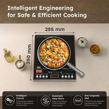 Load image into Gallery viewer, Prestige PIC 3.1 V3 2000 Watts Induction Cooktop | Patented Automatic Whistle Counter | 4KV Surge Protection | 7 Preset Indian Menu Options With Timer | Touch Button | Black | 1Y Warranty | BIS