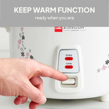 Load image into Gallery viewer, Electric Rice Cooker Cello Iris rice cooker 1.5 Liter, 500 Watts | One-Switch Design, Removable Non-Stick Pot | Compact & Portable Design, Auto Cook & Keep Warm Function | Perfect For 4 to 5 Family Members