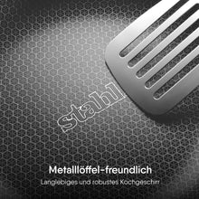 Load image into Gallery viewer, Stahl Artisan Hybrid Triply Non Stick Kadai with Lid, Stainless Steel Kadai for Cooking, Triply Kadhai Metal Spatula Friendly, Induction & Gas Stove Compatible, 2.4 L, 24 cm