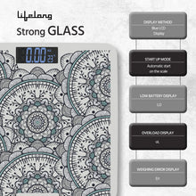 Load image into Gallery viewer, Lifelong Nimbus LLWS81 Weighing Scale (Indian Cultural Series - Orissa)|Digital Weight Machine for Body Weight|6mm Thick Tempered Glass with LCD Display|Bathroom Weighing Scale (2 Year Warranty, Grey)