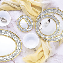 Load image into Gallery viewer, Cello Amitabh Bachchan Opalware Divine Series Elinor Dinner Set, 27 Pcs | Opal Glass Dinner Set for 6 | Crockery Set for Festive Ocassions, Parties | White Plate and Bowl Set