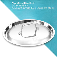 Load image into Gallery viewer, Hawkins Pro 1.5 Litre Deep-Fry Pan, Triply Stainless Steel Kadhai with Stainless Steel Handles and Stainless Steel Lid, Silver (PSK15S)