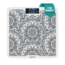 Load image into Gallery viewer, Lifelong Nimbus LLWS81 Weighing Scale (Indian Cultural Series - Orissa)|Digital Weight Machine for Body Weight|6mm Thick Tempered Glass with LCD Display|Bathroom Weighing Scale (2 Year Warranty, Grey)