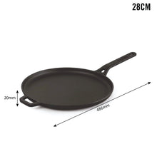 Load image into Gallery viewer, Cello Ironica Pre-Seasoned Cast Iron Dosa Tawa 28cm, 1 pc