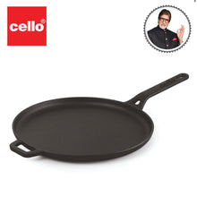Load image into Gallery viewer, Cello Ironica Pre-Seasoned Cast Iron Dosa Tawa 28cm, 1 pc