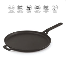 Load image into Gallery viewer, Cello Ironica Pre-Seasoned Cast Iron Dosa Tawa 28cm, 1 pc