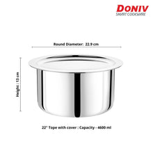 Load image into Gallery viewer, DONIV Titanium Triply Stainless Steel Tope with Cover, Induction Friendly - KOCHEN ESSENTIAL