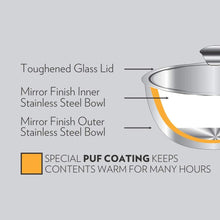 Load image into Gallery viewer, Borosil Stainless Steel Insulated Curry Server 900ML , Silver - KOCHEN ESSENTIAL