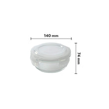 Load image into Gallery viewer, Borosil Glass Lunch Box Set of 2, 400 ml, Vertical, Microwave Safe Office Tiffin - KOCHEN ESSENTIAL