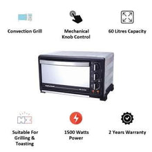 Load image into Gallery viewer, MORPHY RICHARDS OTG, OVEN TOASTER GRILL 60 LITRES, RCSS 60 L OTG, BLACK - KOCHEN ESSENTIAL