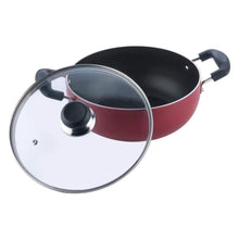 Load image into Gallery viewer, VINOD ZEST NON-STICK DEEP KADAI WITH GLASS LID (INDUCTION FRIENDLY) - KOCHEN ESSENTIAL