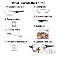 Load image into Gallery viewer, HAWKINS FUTURA STAINLESS STEEL 4 L INDUCTION BOTTOM PRESSURE COOKER  (STAINLESS STEEL) - KOCHEN ESSENTIAL