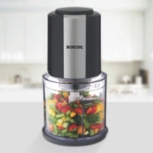 Load image into Gallery viewer, BOROSIL CHEF DELIGHT VEGETABLE CHOPPER, 300 WATTS, BLACK - KOCHEN ESSENTIAL