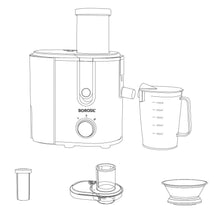 Load image into Gallery viewer, BOROSIL PRIMUS 500 WATT JUICER, SILVER - KOCHEN ESSENTIAL