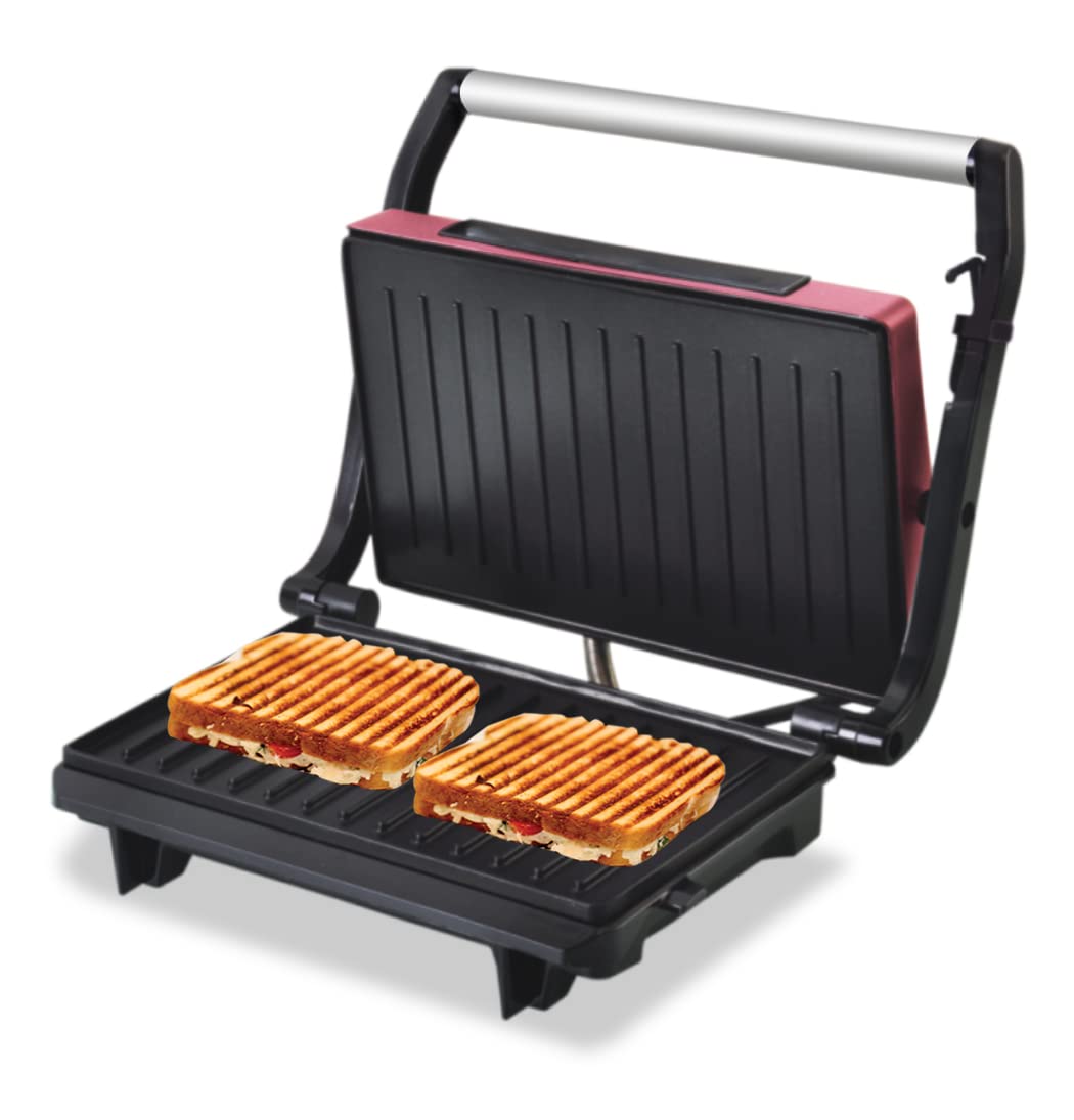 Inalsa Sandwich Grill Toaster Toast Co 750 Watt (Red Black)
