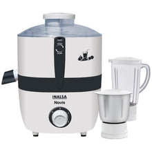 Load image into Gallery viewer, INALSA Juicer Mixer Grinder 500W- Novis with 2 Jars|1.5L Blender Jar,0.7L SS Multipurpose Jar|Easy Flow Juice Nozzle Cap|Shockproof Body Design,Overload Protection for Safety|ISI Marked, Made In India - KOCHEN ESSENTIAL