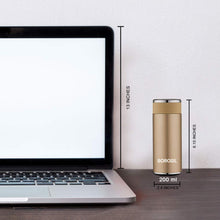 Load image into Gallery viewer, Borosil Stainless Steel Hydra Travelsmart - Vacuum Insulated Flask Water Bottle, 200 ML, Rose Gold