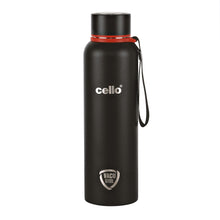 Load image into Gallery viewer, Cello Duro Tuff Steel Series- Kent Double Walled Stainless Steel Water Bottle with Durable DTP Coating, 900ml, Black