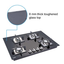Load image into Gallery viewer, Glen 4 Burner Auto Ignition Built-in Glass Hob 1074 SQ HT DB