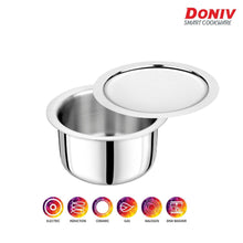 Load image into Gallery viewer, DONIV Titanium Triply Stainless Steel Tope with Cover, Induction Friendly - KOCHEN ESSENTIAL