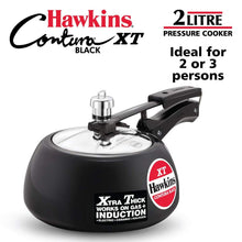 Load image into Gallery viewer, HAWKINS HAWKINS CONTURA BLACK XT PRESSURE COOKER  INDUCTION BOTTOM PRESSURE COOKER  (HARD ANODIZED) - KOCHEN ESSENTIAL