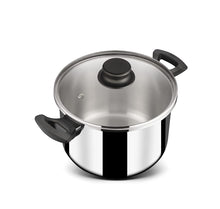 Load image into Gallery viewer, Stahl Triply Stainless Steel Versatile Cooker with Steel and Glass Lid, 9415, 5 L - KOCHEN ESSENTIAL