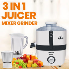 Load image into Gallery viewer, INALSA Juicer Mixer Grinder 500W- Novis with 2 Jars|1.5L Blender Jar,0.7L SS Multipurpose Jar|Easy Flow Juice Nozzle Cap|Shockproof Body Design,Overload Protection for Safety|ISI Marked, Made In India - KOCHEN ESSENTIAL