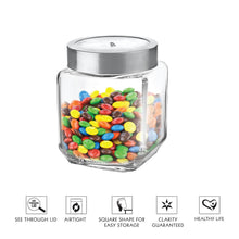 Load image into Gallery viewer, Cello Qube Toughened Glass Jars 580 Ml, Set of 2, Clear
